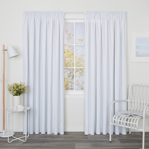 Blockout Lining Curtain White - Readymade Pencil Pleat Lining Curtain